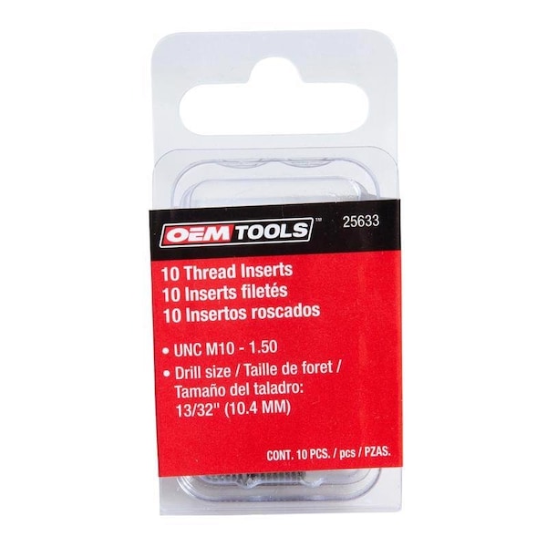 Great Neck OEMTOOLS 13/32 in. Stainless Steel Non Locking Helical Thread Insert M10 - 1.5 mm 25633 - main